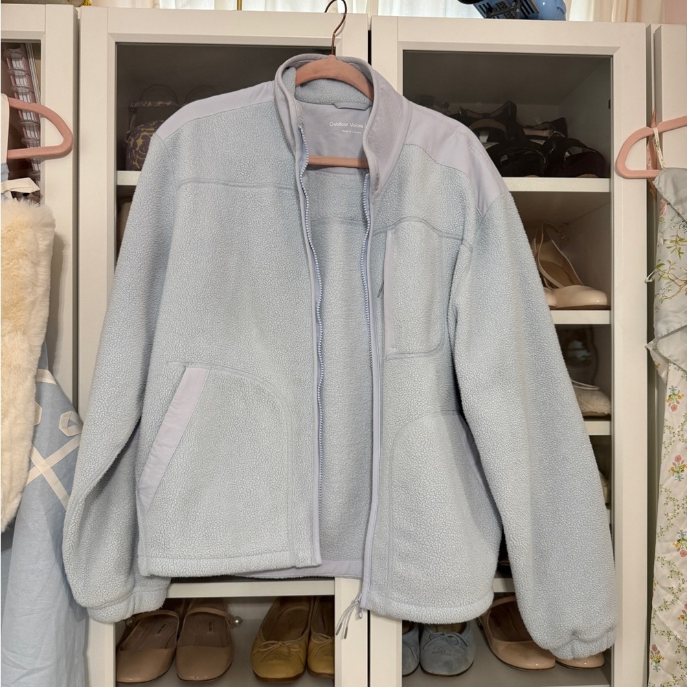 Outdoor Voices and Light Blue Fleece Jacket
